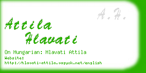 attila hlavati business card